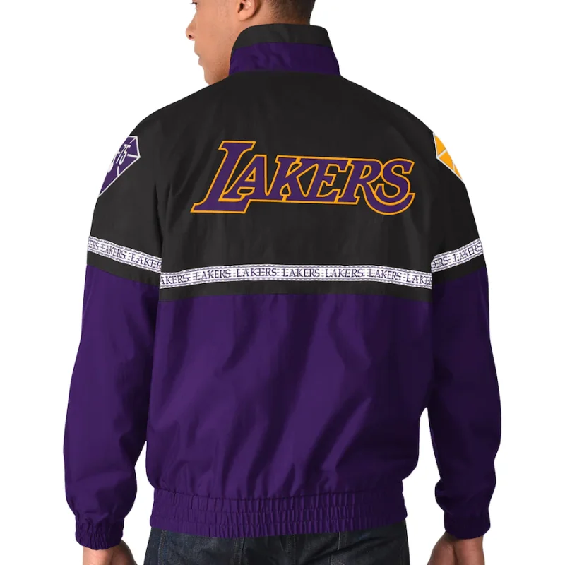 Back view of Los Angeles Lakers Full Zip Jacket