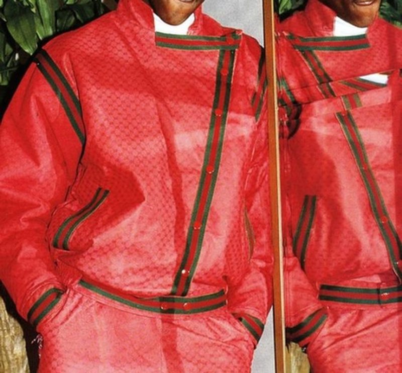 80's Harlem Hip Hop Dapper Dan Gucci Printed Jacket