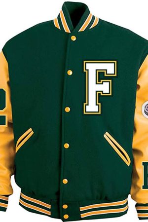 Green and Yellow Letterman Jacket
