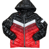 BKYS Color Striped Black Puffer Jacket 
