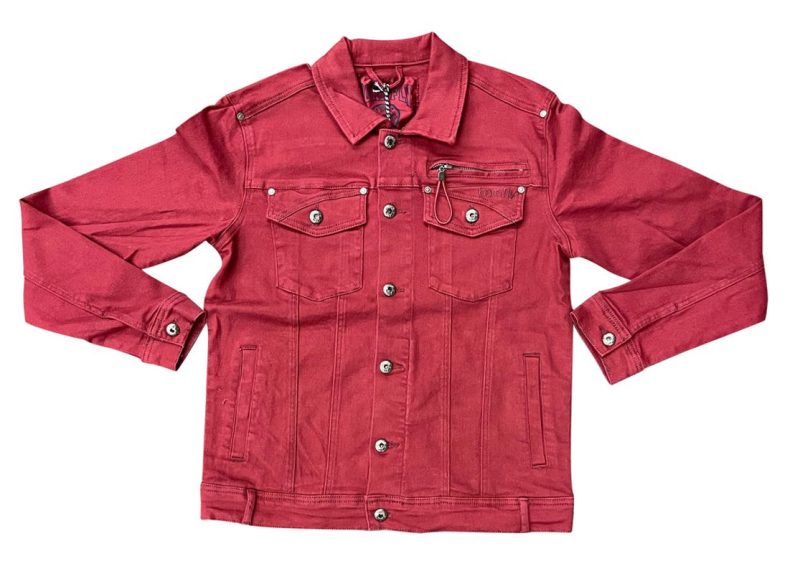 BORN FLY BURGUNDY DENIM JACKET