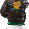 Bears Varsity Satin Black Bomber Jacket