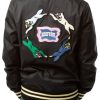Black Bomber Stacked Jacket