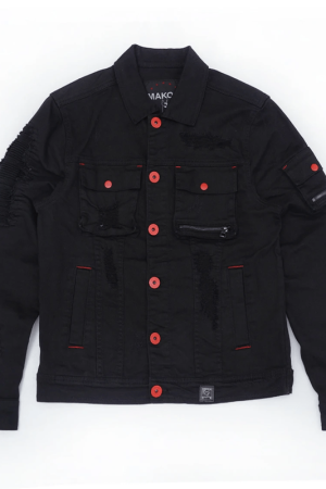 Black Fall Back Denim Jacket