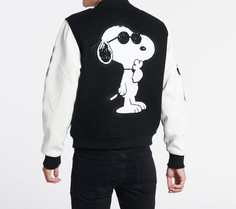 Black Joe Cool Varsity Bomber Jacket 
