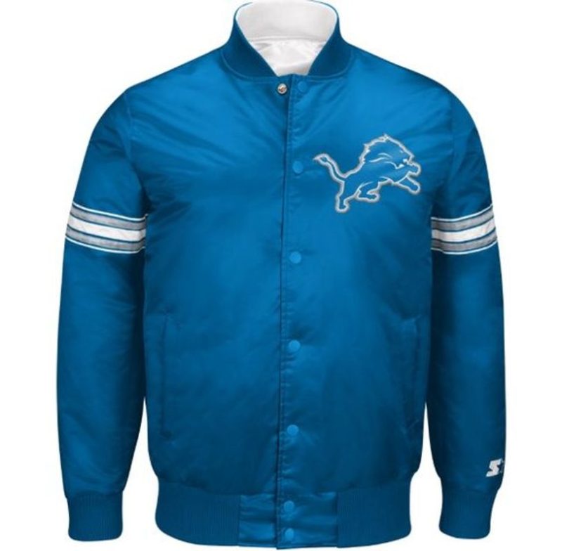 Blue Detroit Lion Varsity Jacket