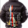 Back view of Bug Japan Black Puffer Jacket