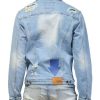 Back view of Premium Washed Blue Denim Jacket