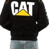 Cat Jeff Burton Nascar Racing Black Jacket