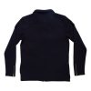Caviar Verne Quilted Zip Up Navy Blue Woolen Jacket 