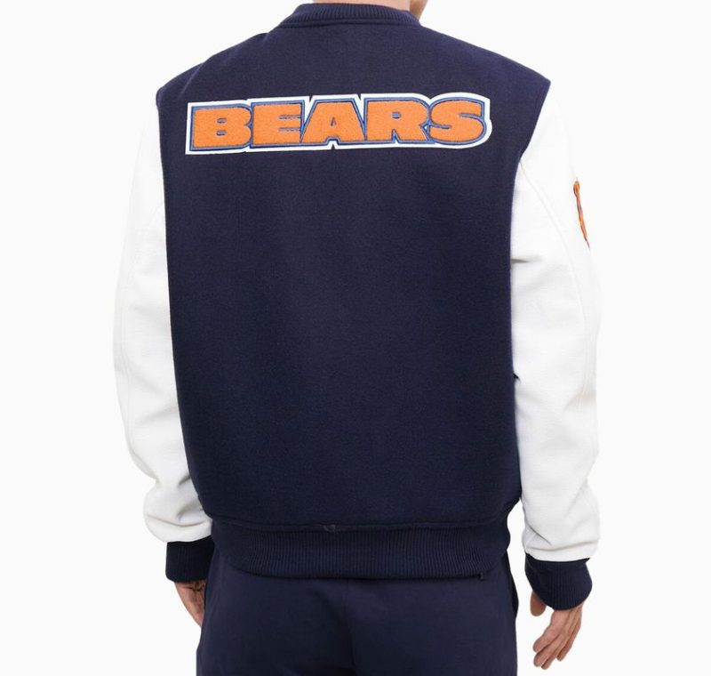 Chicago Bears Logo Varsity Navy blue Jacket