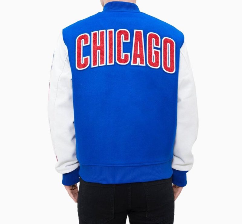Chicago Cubs Logo Varsity Jacket Royal Blue