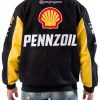 Cotton Pennzoil Racing Bomber Black Jacket
