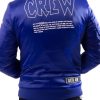 Crew Patches Blue Poly Bomber Jacket