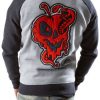 Crossing Lines Jersey Bomber Gray Jacket