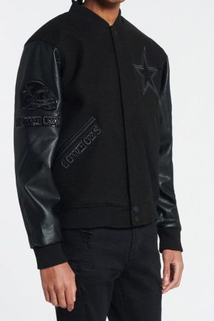 Dallas Cowboys Triple Black Varsity Jacket 