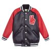 Fendi Boys Black and Red Varsity bomber Jacket