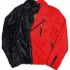 Faux Leather Biker Red & Black Jacket