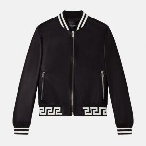 Greca Nappa Leather Bomber Jacket