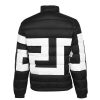 Back view of Greca Puffer Jacket for Men and Women