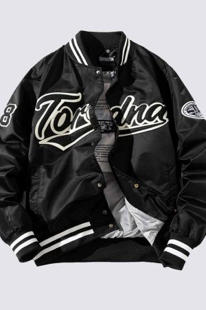 Harajuku NASA Windbreaker Streetwear Black Jacket