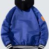 Harajuku NASA Windbreaker Streetwear Blue Jacket
