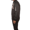 Hustle Gang Black Laser Lines Bomber Jacket 