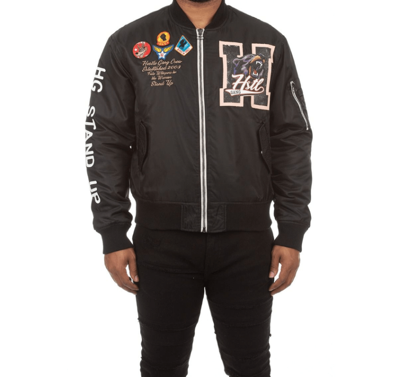 Hustle Gang Black Laser Lines Jacket 
