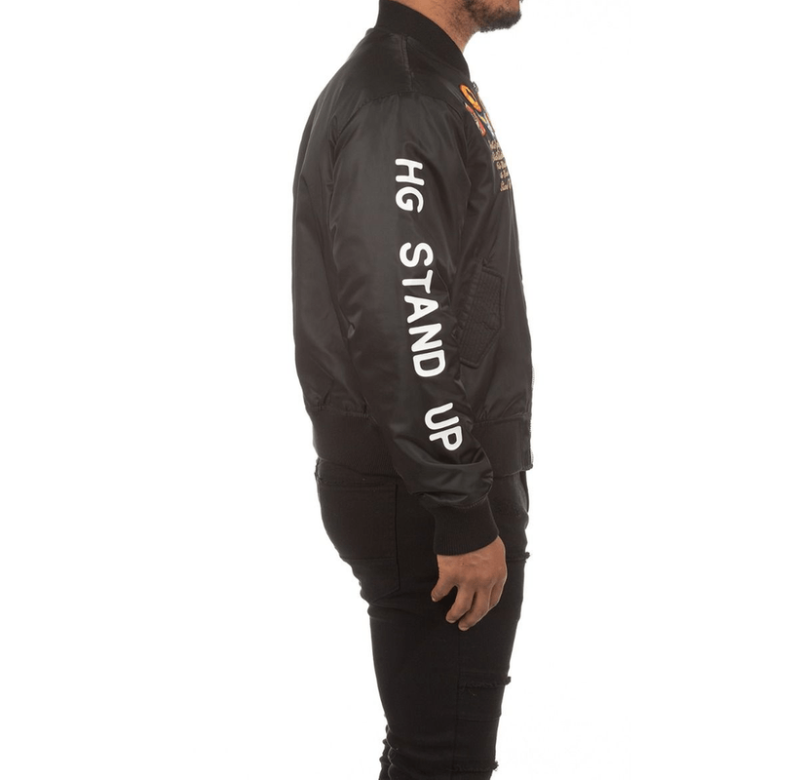 Hustle Gang Laser Lines Bomber Jacket 