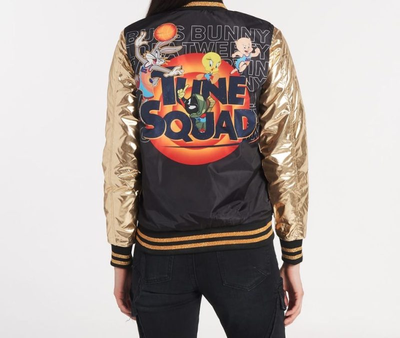 Lola Tune Squad Varsity Jacket gold and black
