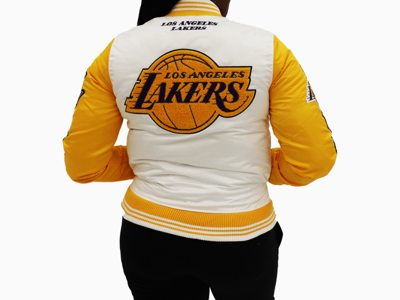 Los Angeles Lakers NBA Satin yellow Jacket