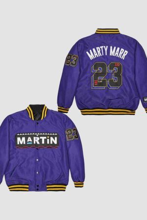 Martin Marty Marr #23 Purple Varsity Jacket