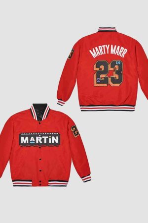 Martin Marty Marr #23 Red Varsity Jacket