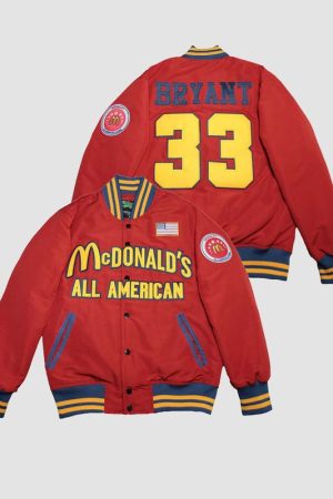 McDonald's All American Kobe Bryant #33 Red Varsity Jacket