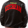 Back view of Men's Black Bomber College Jacket