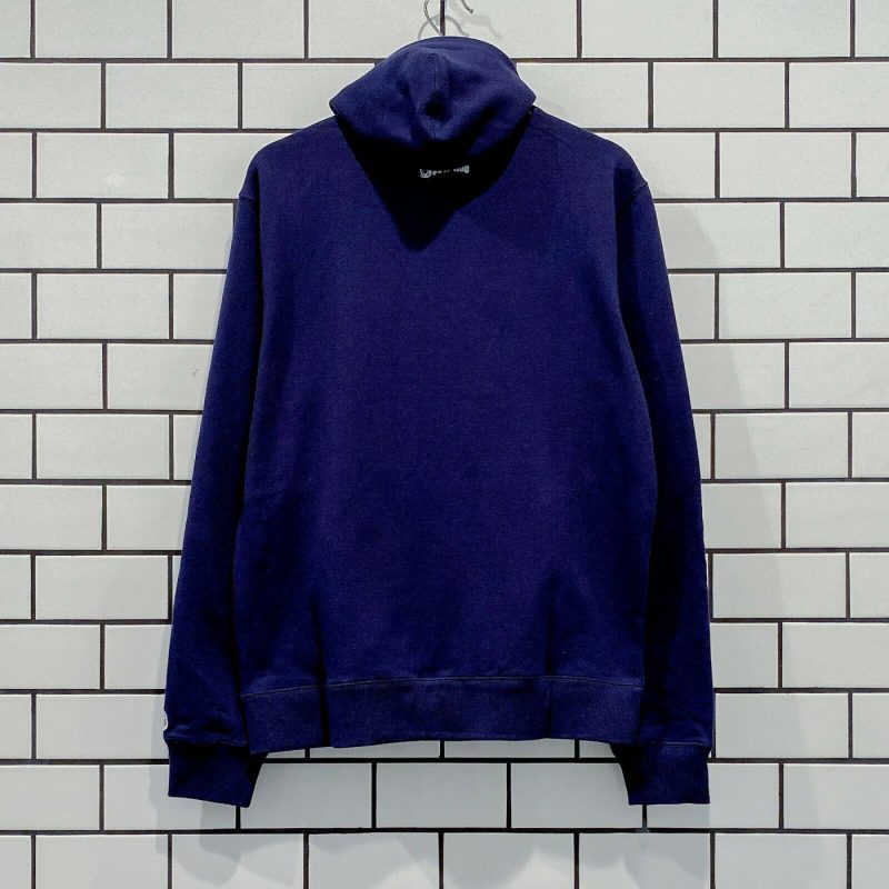 Back Men's Purple Cotton Icon Hoodie