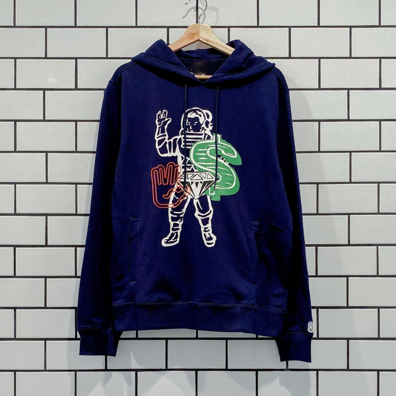 Men's Purple Cotton Icon Hoodie