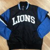 NFL Detroit Lions Blue Nylon Varsity Jacket