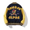 Navy Blue Omicron 1976 Varsity Bomber Jacket