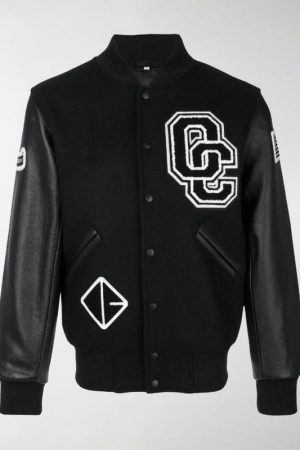 Opening Ceremony OC Black Letterman Jacket