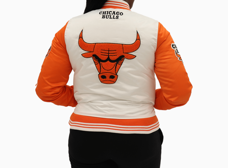 Orange Chicago Bulls NBA Satin Jacket