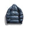 Polyester Smiley Blue Puffer Jacket