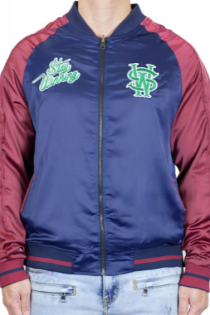 Stay Wining Satin Bomber Jacket
