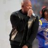 Super Bowl 2022 Dr. Dre Black Leather Jacket