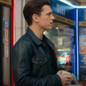 Uncharted Tom Holland Black Leather Jacket