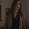 Windfall Lilly Collins Brown Blazer
