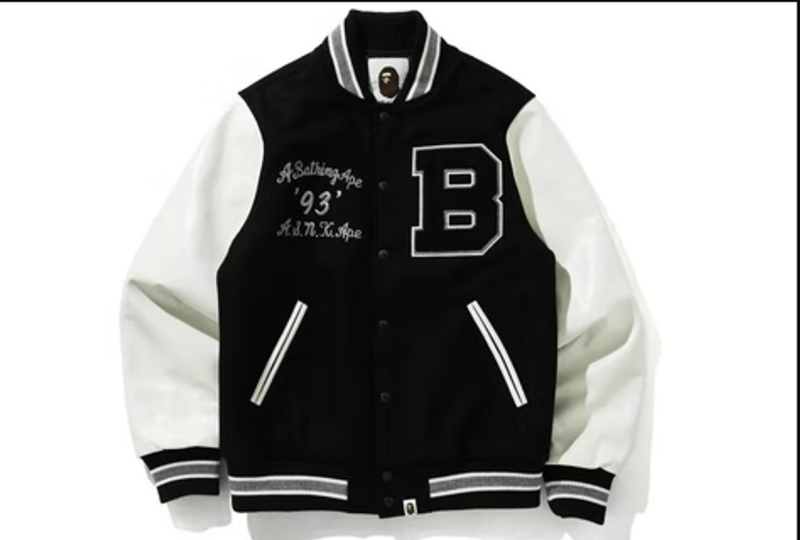 Black BAPE Varsity Jacket
