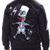 Back view of Electro Bart Black Satin Jacket
