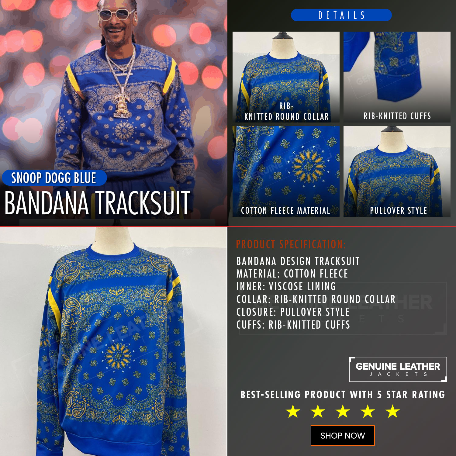 Snoop Dogg Tracksuit - Snoop Dogg bandana Tracksuit