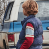 The adam project Walker Scobell blue puffer vest